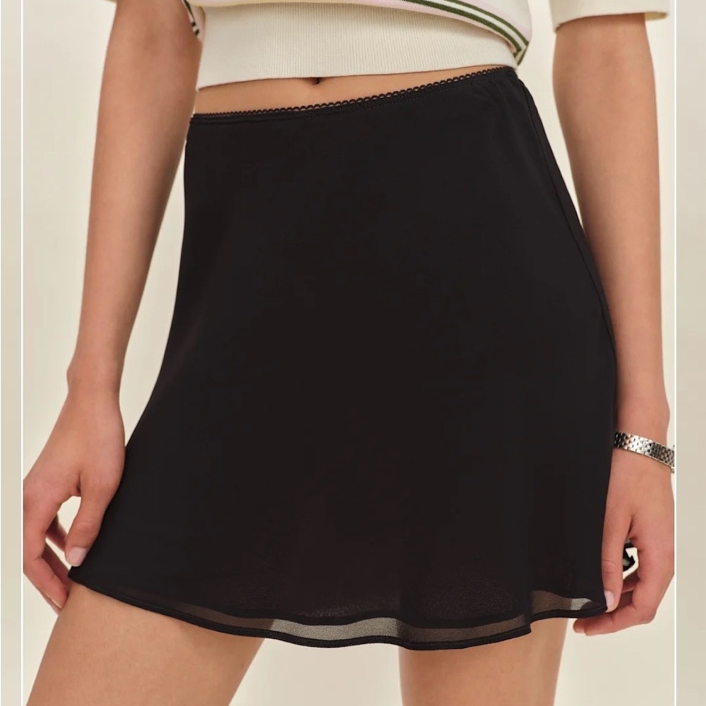 Reformation Black Mini Skirt